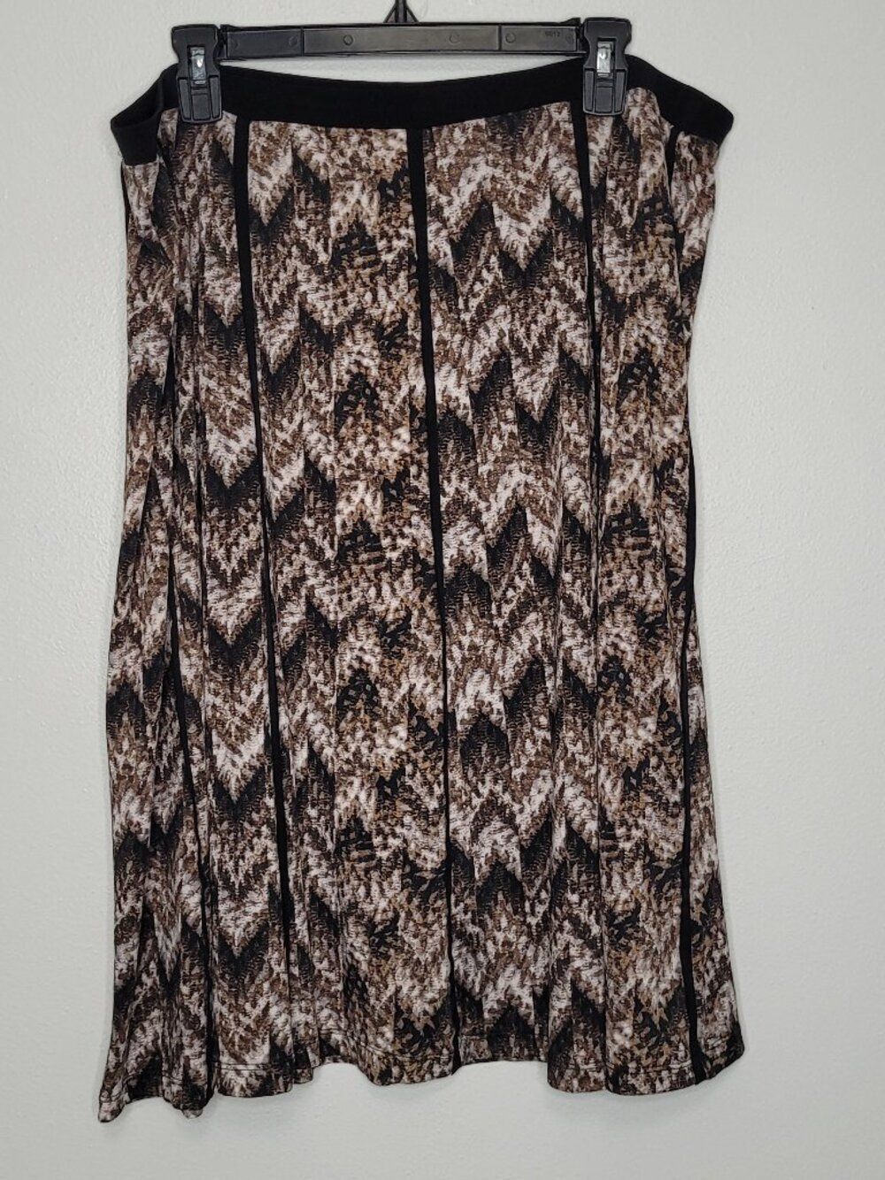 NYCC brown black dark boho pull on elastic waist grunge a line skirt size 2x